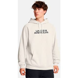 Sweatshirt Under Armour UA Rival Flc Txtr CG Hoodie-WHT 1389428-110 Størrelse M