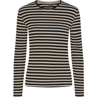 Pieces dame top PCRUKA - Silver Mink BLACK - S
