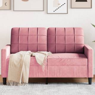 3-Personers Sofa Fløjl - 120 cm / Lyserød