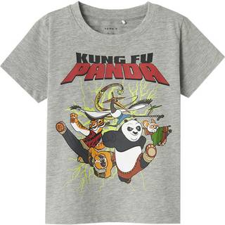 Name It Grey Melange Kong Fu Panda T-shirt - Str. 4y 104cm