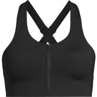 Casall Women's Impact Zip Sports Bra Black, C85