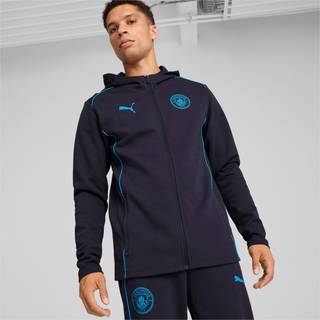 Men&#39;s Puma Manchester City Casuals Hooded Jacket, Blue, Size XL, Clothing - Magic Blue - XL
