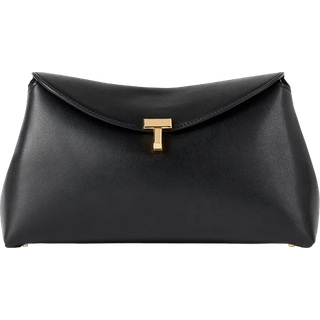 Toteme T-Lock Small leather clutch - black - One Size