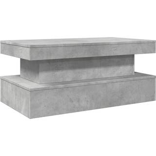 sofabord med LED-lys 90x50x40 cm betongrå