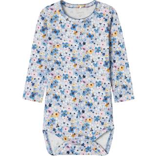 Name It Chambray Blue Blomstret Body - Str. 6m 68cm