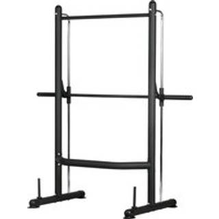 HOMCOM Squat Rack with Pull-Up Bar, Adjustable Weight Rack, Multi-Functional Weight Lifting Barbell Stand for Home Gym Strength Training