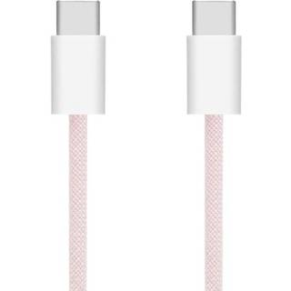 Linocell Flettet USB-C til USB-C kabel 60W - Rosa 2 m