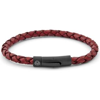 Bordeaux & Sort Læderarmbånd