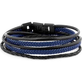 Sort & Blåt Roy Læderarmbånd