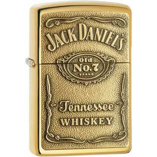 Zippo Classic Jack Daniels Brass Emblem Gold Lighter