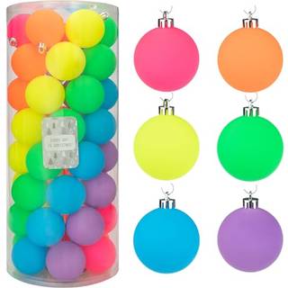Hver dag er julepynt, der er knustfast juletræ ornament sæt julekugler dekoration 50 tælling (2.24 """"/57mm neon)