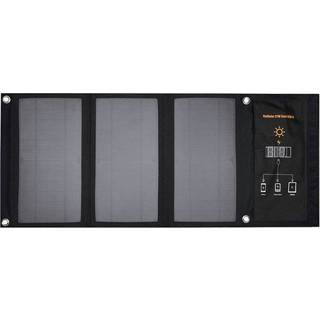 4Smarts VoltSolar Solcelle Oplader 21W m. 2x USB-A Port - Sort