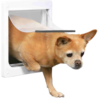 Trixie 2-Way dog flap with tunnel XS-S: 25 × 29 cm white