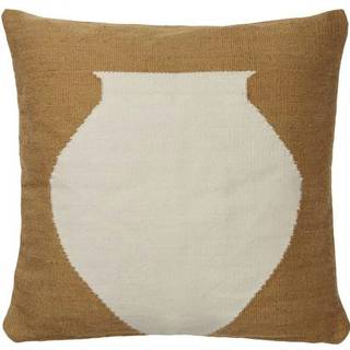 Broste Copenhagen Delphine Pudebetræk 50x50 Cm - Pyntepuder & Betræk Genanvendt Pet Beige - 71110395