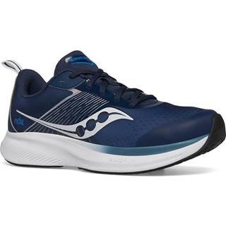Saucony Ride KDZ Neutral Running Shoe Kids - Dark Blue, Silver, Size 5.5 - dark_blue
