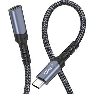 NÖRDIC 2m USB3.2 Gen2 USB-C forlængerkabel han til hun 10Gbps 5A 100W Thunderbolt3