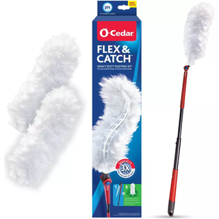 O-CEDAR FLEX & Fangstern p? kraftigt st?vs?t med 3 engangsst?vere p?fyldning | Udvideligt 3 ft h?ndtag med ophold p? Duster Hook | F?lder 3x mere