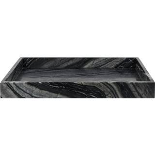 Mette Ditmer Marble dekorationsbakke large 30x40 cm Black-grey