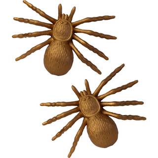 Halloween Deko Spinnen Gold 2 St.