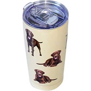 Serengeti Chocolate Labrador 20 oz. Rustfrit stål vakuum isoleret tumbler med spildt bevislåg - 3D -tryk - isoleret rejsekrus til varme eller kol