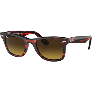 Ray - Ban Unisex RB2140 WAYFARER 136285 Solbriller Acetat Rød Brun Firkantet Normal Skygge