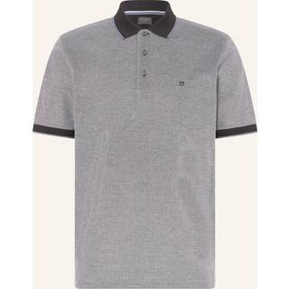 OLYMP Herren Polo-Shirt schwarz meliert