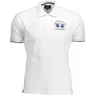 La Martina White Cotton Men Polo Shirt