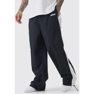Mens Tall Side Panel Track trousers in Black