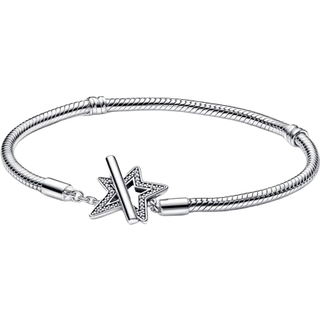 Pandora 592357C01 Silber-Armband Asymmetrischer Stern T-Bar