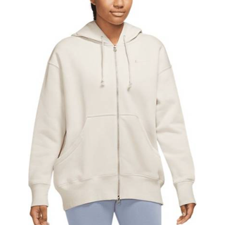 Oversized Nike Sportswear Phoenix-hættetrøje med lynlås til kvinder - brun - XS (EU 32-34)