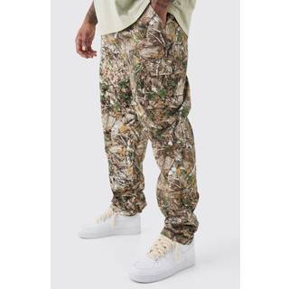 Mens Sand Plus Forest Camo Slim Stacked Multi Cargo Trouser