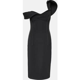 Bottega Veneta One-shoulder wool bustier dress - black - XS
