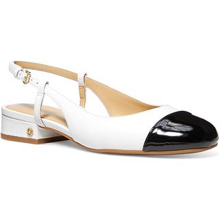 MK Perla Leather Slingback Flat - White - Michael Kors - EU 38