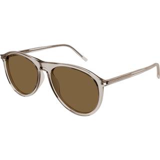 SAINT LAURENT Unisex SL 667 004 Solbriller Acetat Beige Brun Pilot