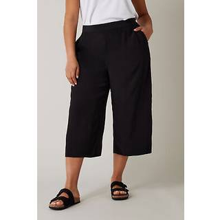 Evans Evans Crepe Wide Leg Black Culottes