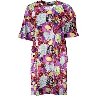 Cavalli Class Purple Cotton Dress