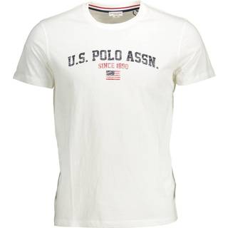 U.S. POLO ASSN. White Cotton Men T-Shirt