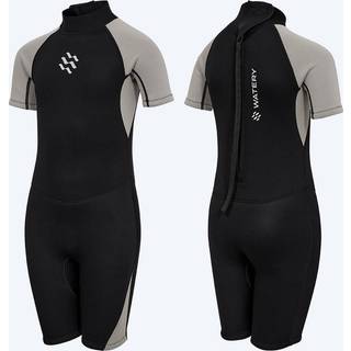 Watery våddragt til børn - Kortærmet Duncan (3mm) - Sort - Våddragt til paddleboard/SUP