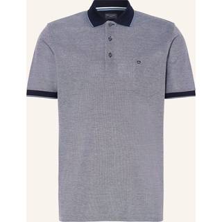 OLYMP Herren Polo-Shirt blau meliert