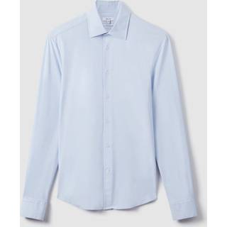 Reiss Reiss Soft Blue Voyager Regular Fit Travel Shirt