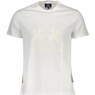 La Martina White Cotton Men T-Shirt