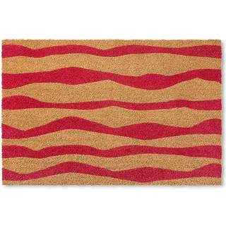 Town & Country Terra Ravine Abstract Mountain Door Mat Natural Coir Heavyweight Nuslips Entryway Mat Red 18 """" X30 """"