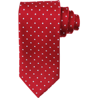 Amanda Christensen Dot Classic Tie 8 cm Wine/White