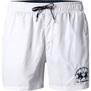LA MARTINA Herren Badeshorts weiß Mikrofaser unifarben