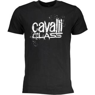 Cavalli Class Black Cotton T-Shirt