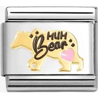 Nomination Pink Mum Bear Charm - Stainless Steel