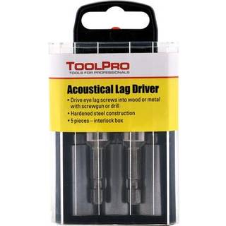 ToolPro Eye Lag Driver Set - 5 stykker i sammenl?sende opbevaringsboks til hurtig dispensering Hurtig installation Bit Kit til professionelle gip