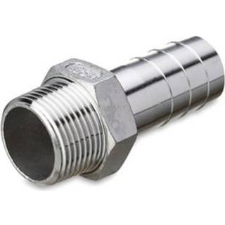 Slangestuds 6kant, 1.4408, 20 bar 1/2"x17,0 mm