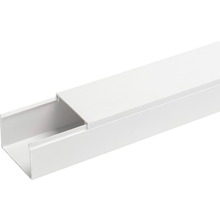 PVC Kabelkanal 60x40mm - Hvid, 2 meter uden lim