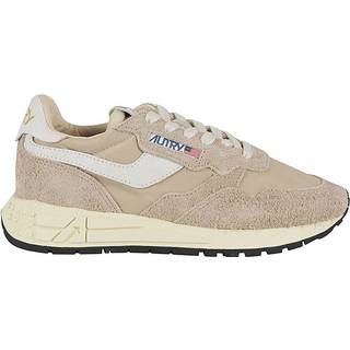 Aytry Reelwind Low Sneakers in Pepper and White Cracked Leather and Nylon - 41